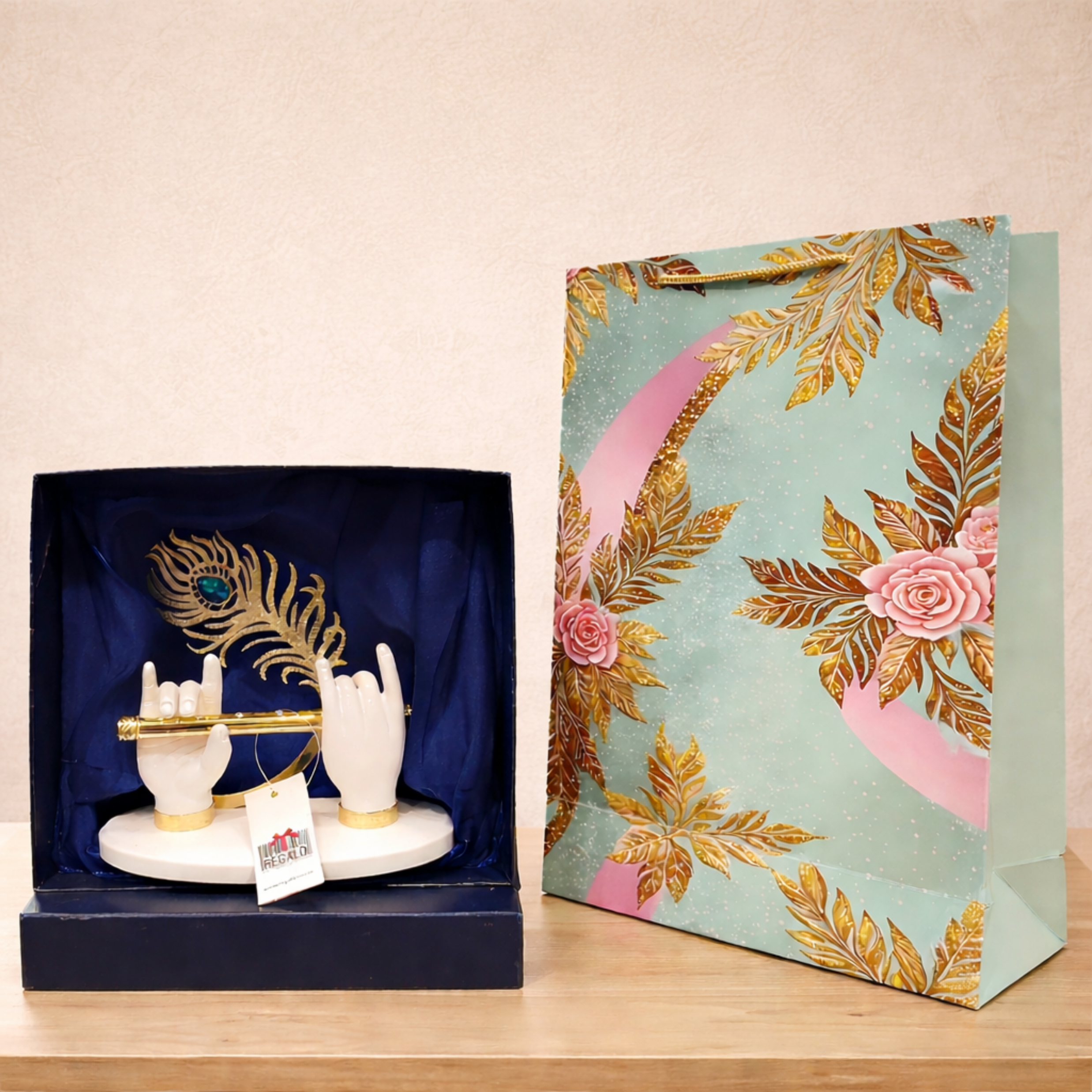 divine melody krishna flute showpiece