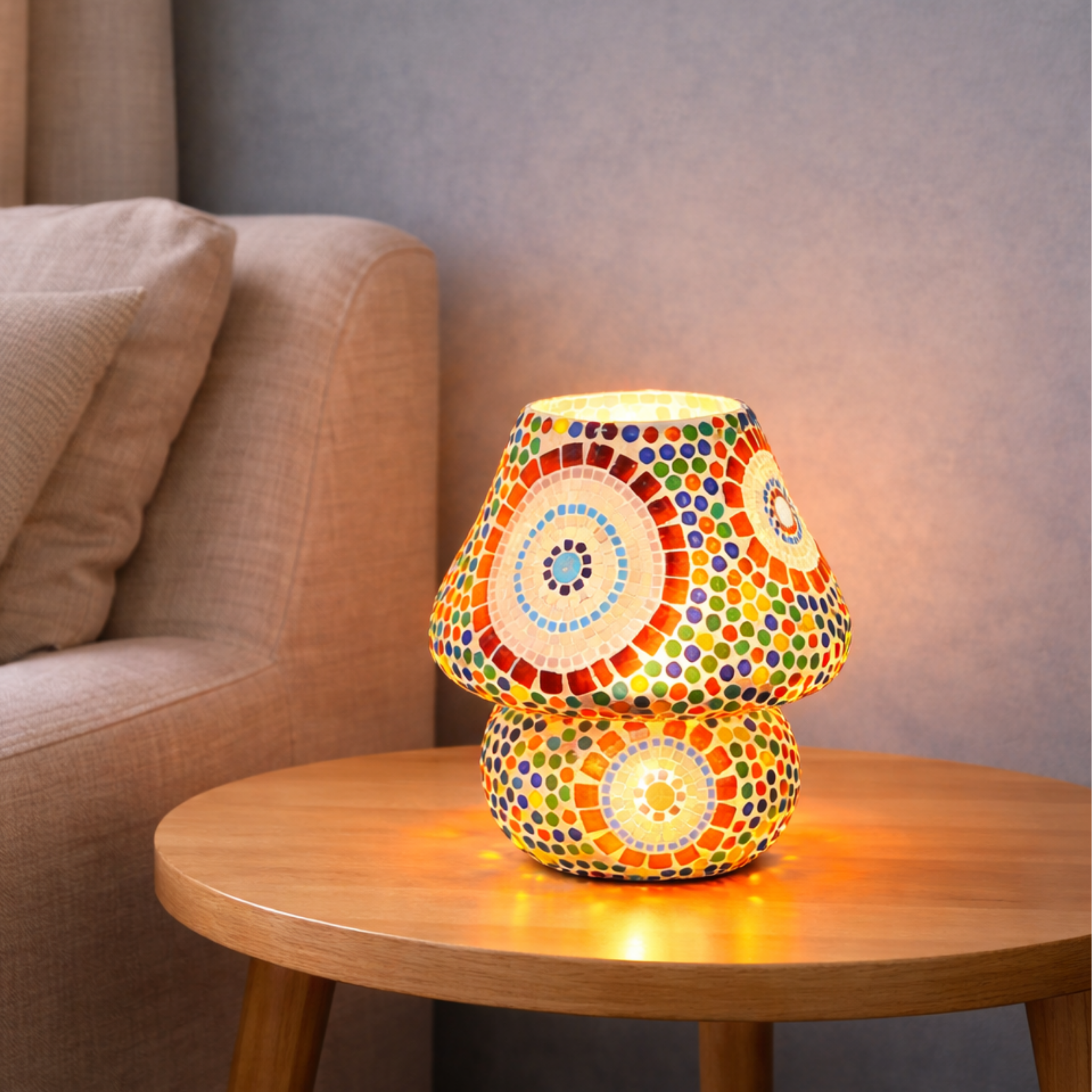 aura mosaic glow table lamp