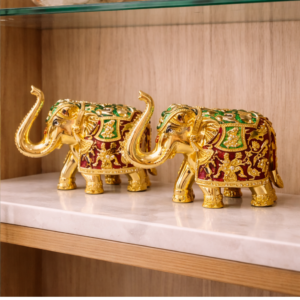 royal prosperity elephant duo showpiece