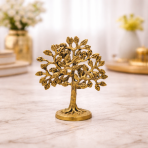 golden prosperity tree showpiece