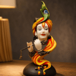 peacock krishna decorative idol