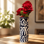 indigo heritage cylinder vase