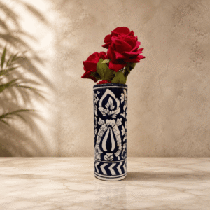 indigo heritage cylinder vase