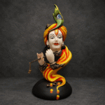 peacock krishna decorative idol