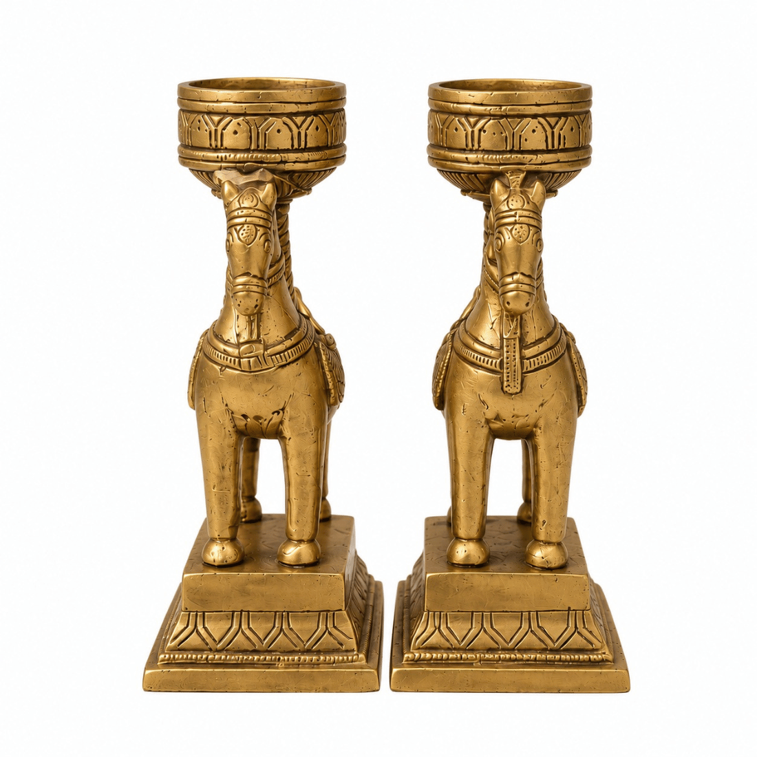 royal horse candle holder set