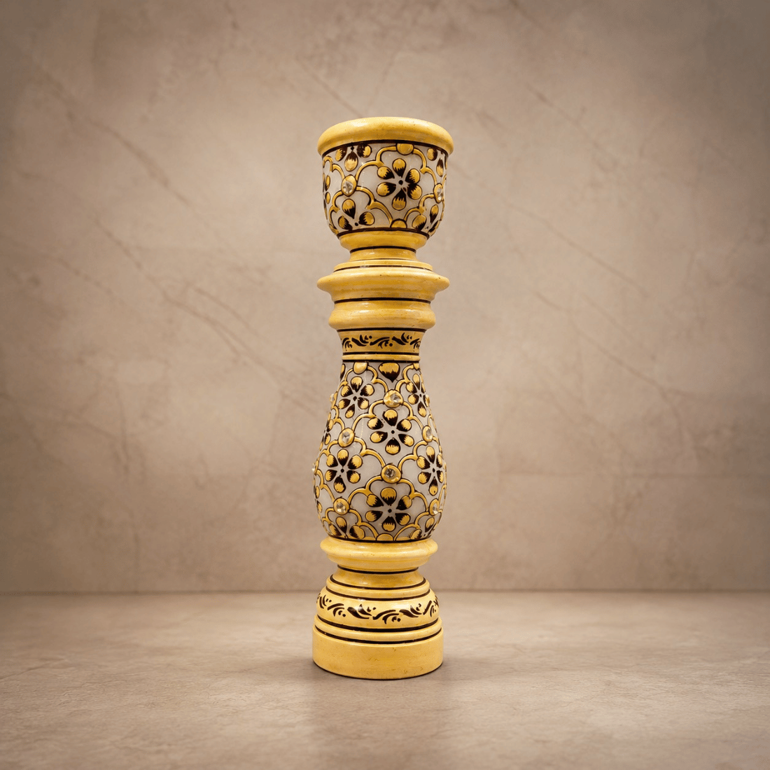 royal floral candle holder