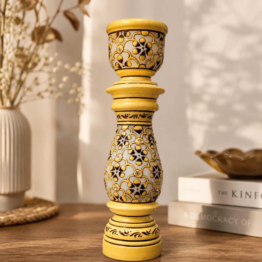 royal floral candle holder